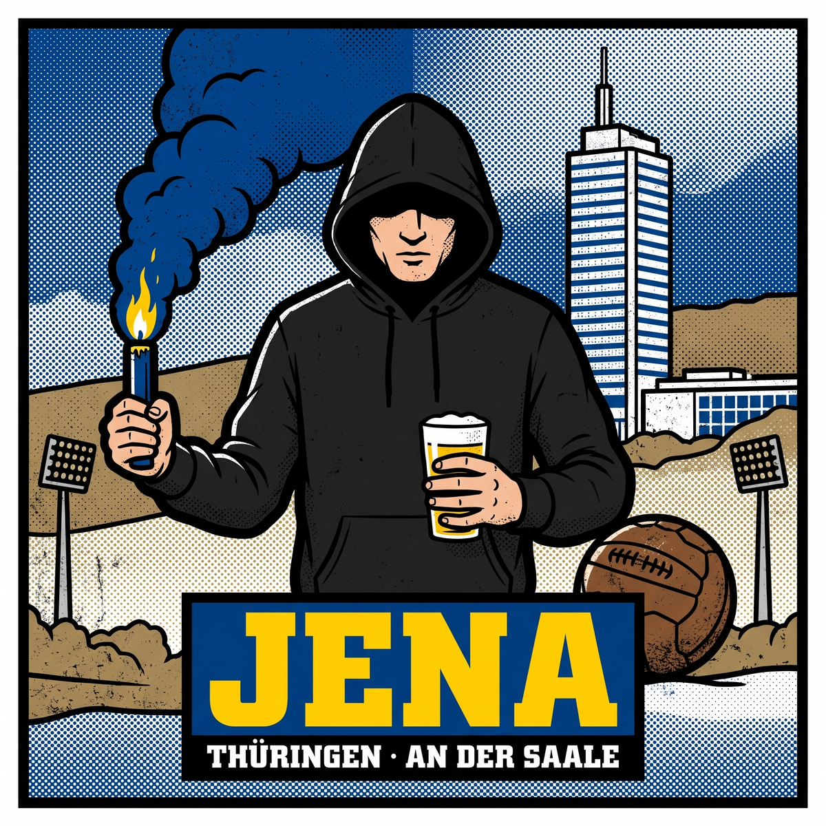 Jena Fußball Aufkleber kaufen – Vinyl Sticker für die Kurve, wetterfest