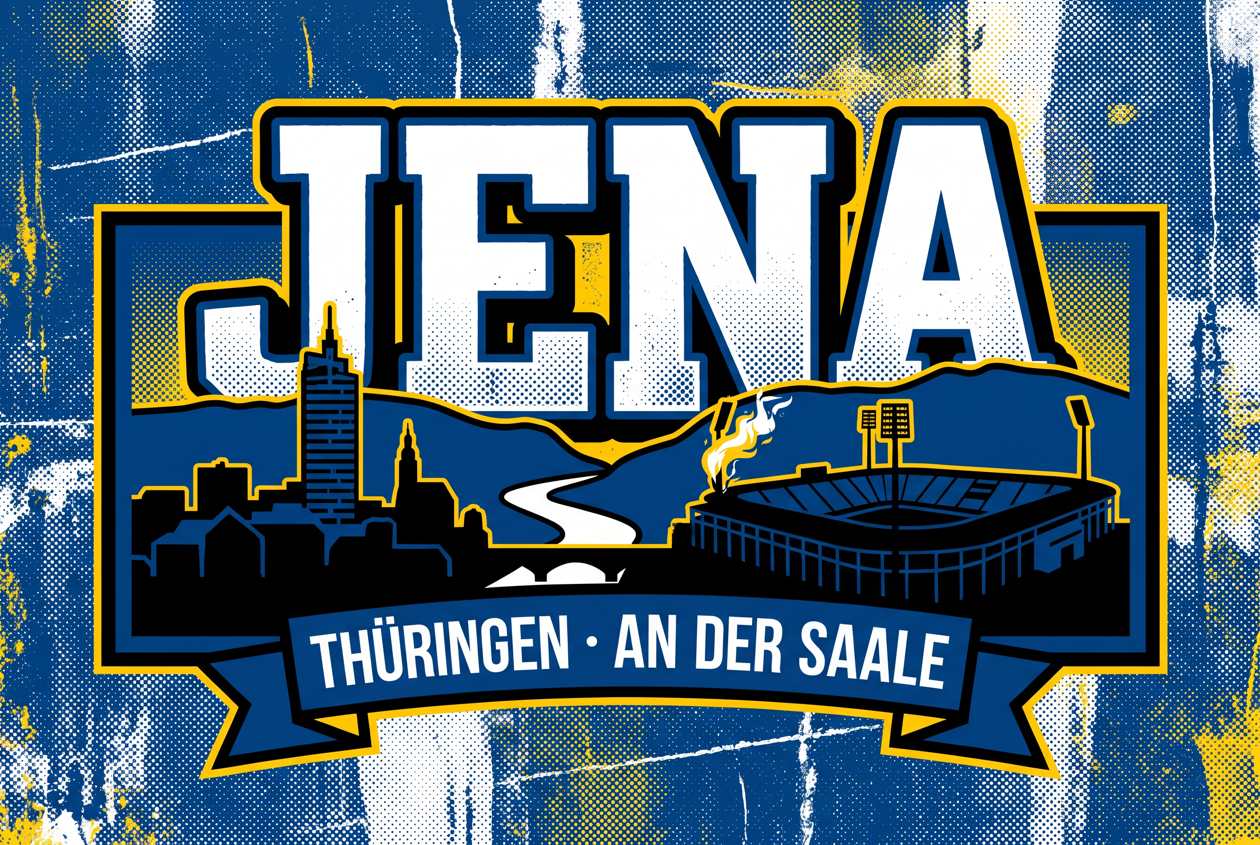 Fußball Sticker Jena kaufen – Vinyl Sticker für die Kurve, wetterfest