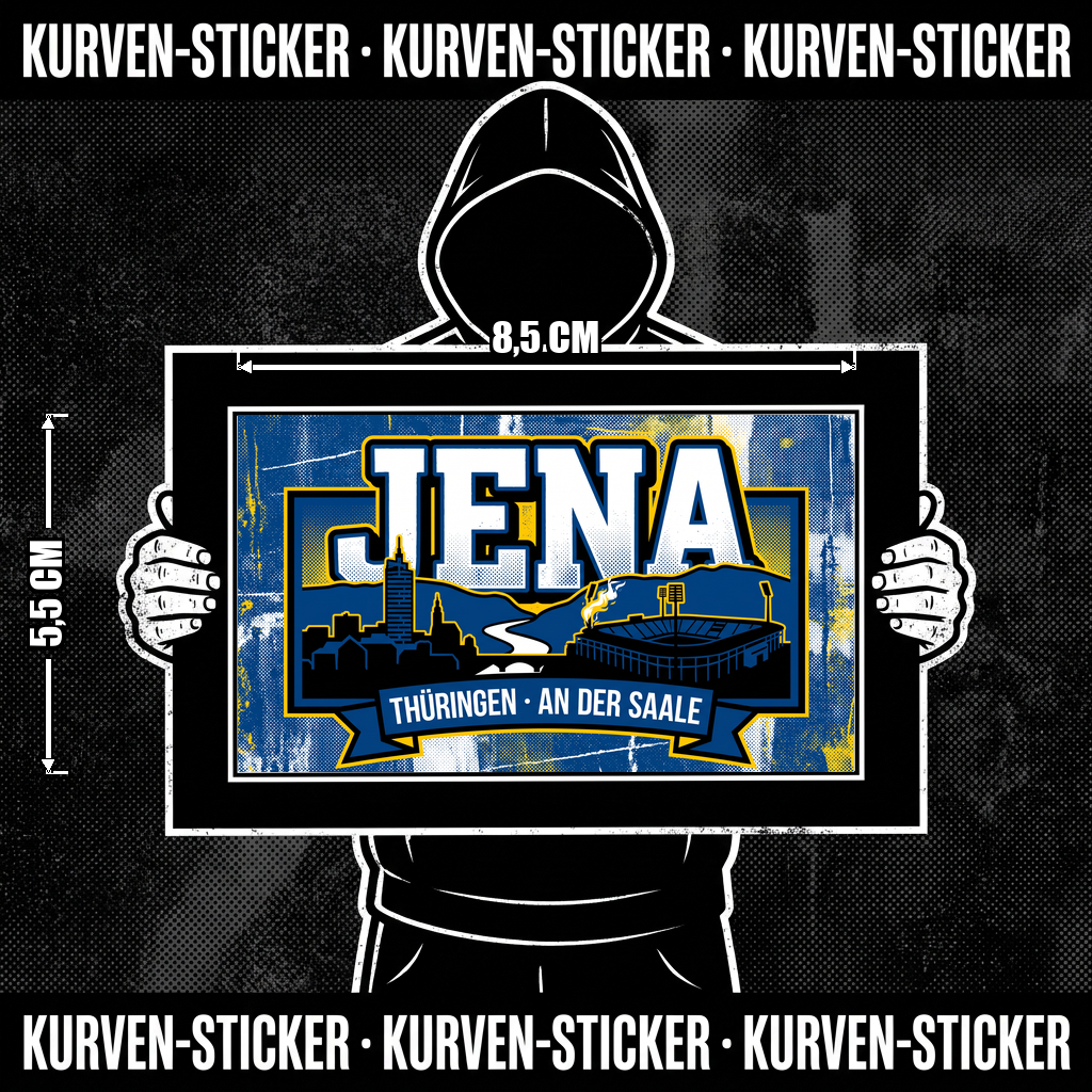 Fußball Sticker Jena kaufen – Vinyl Sticker für die Kurve, wetterfest