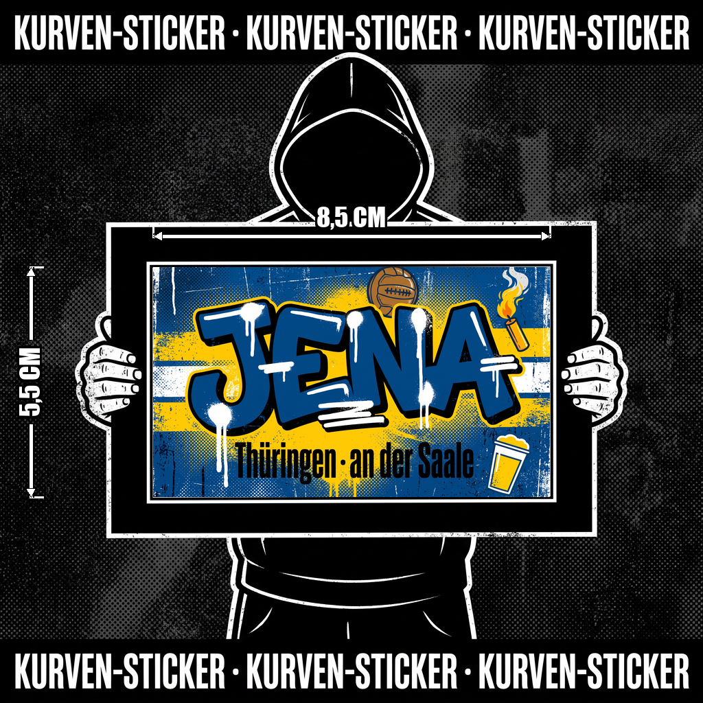 Jena Ultra Sticker kaufen – Vinyl Sticker für die Kurve, wetterfest