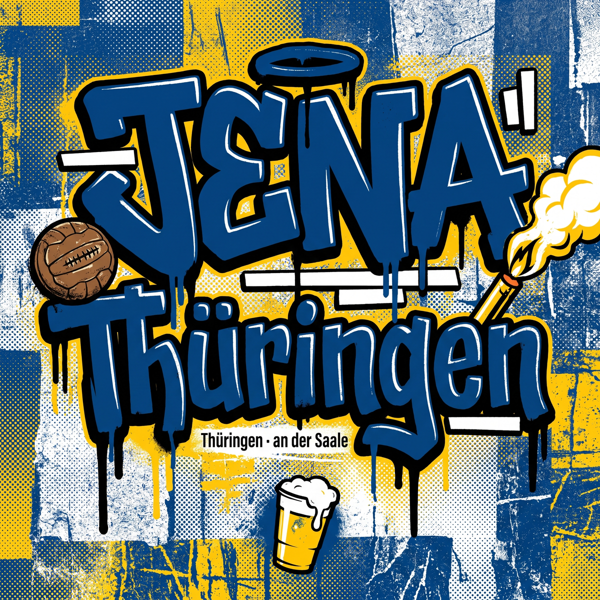 Jena Fußball Sticker kaufen – Vinyl Sticker für die Kurve, wetterfest