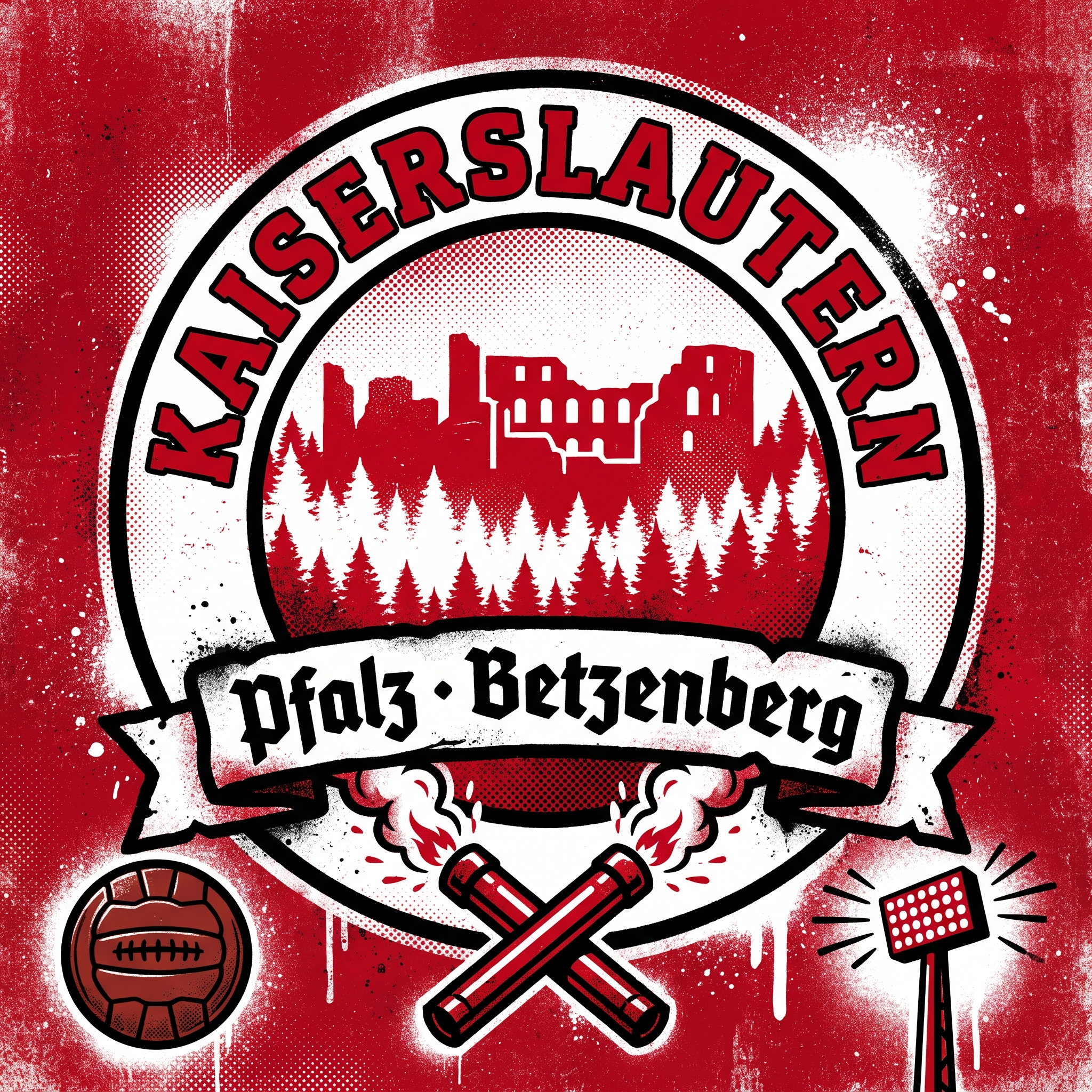Fußball Aufkleber Kaiserslautern kaufen – Vinyl Sticker für die Kurve, wetterfest