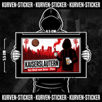 Kaiserslautern Ultra Sticker kaufen – Vinyl Sticker für die Kurve, wetterfest – Charakter haelt den Sticker