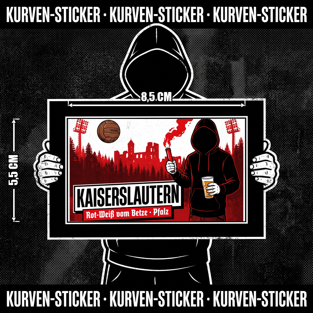 Kaiserslautern Ultra Sticker kaufen – Vinyl Sticker für die Kurve, wetterfest – Charakter haelt den Sticker