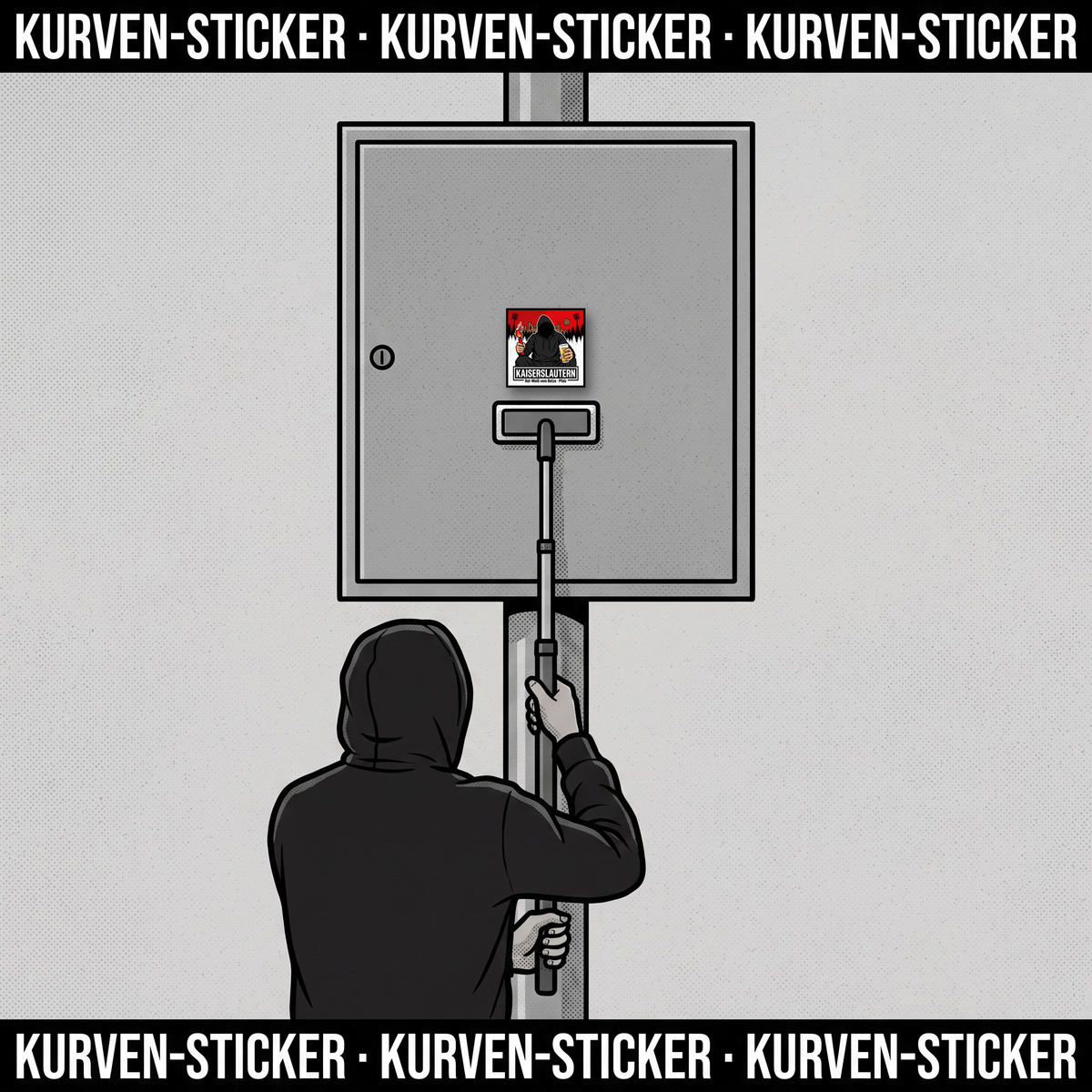 Ultra Aufkleber Kaiserslautern kaufen – Vinyl Sticker für die Kurve, wetterfest – mit 1m Teleskopstab