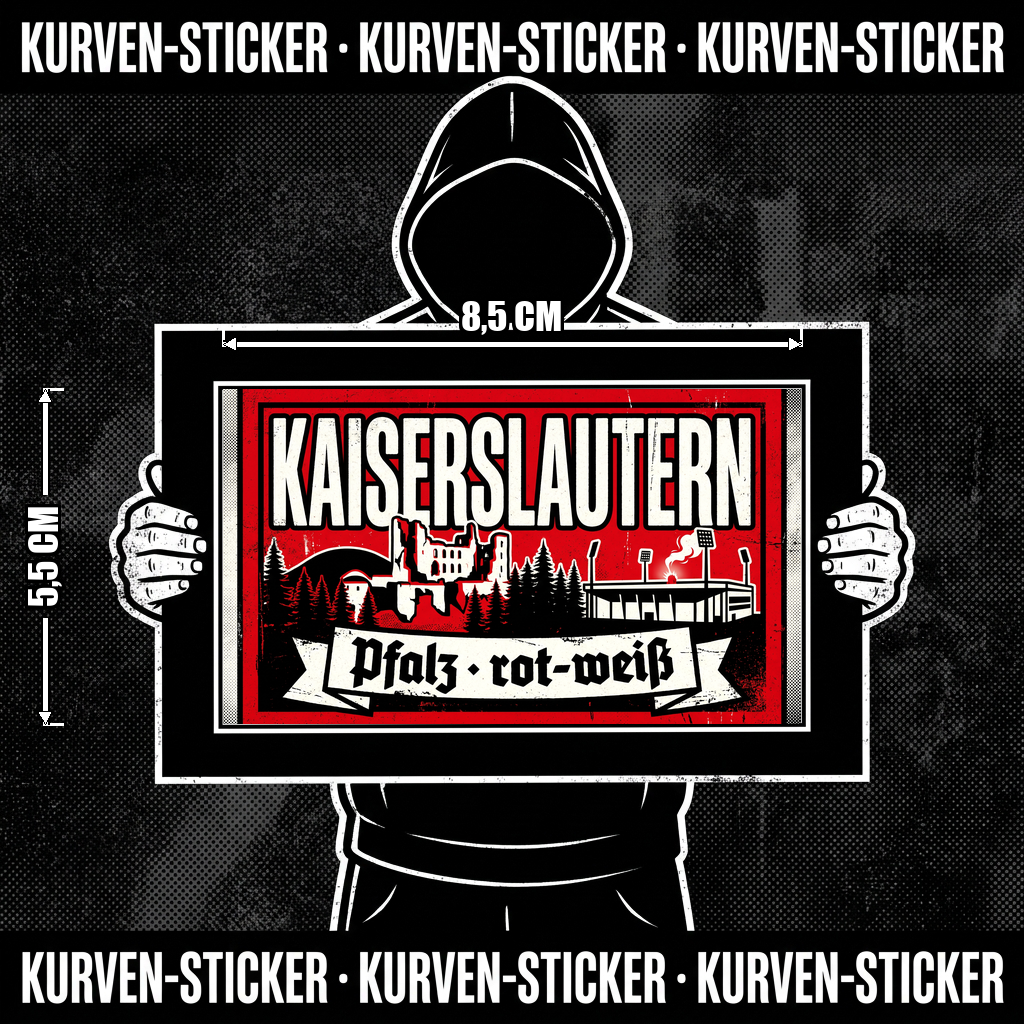 Fan Sticker Kaiserslautern für den Block kaufen – Vinyl Sticker wetterfest