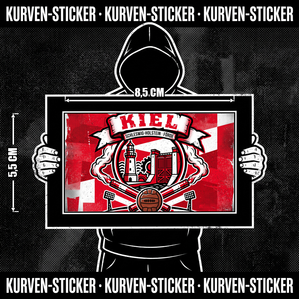 Fußball Aufkleber Kiel kaufen – Vinyl Sticker für die Kurve, wetterfest