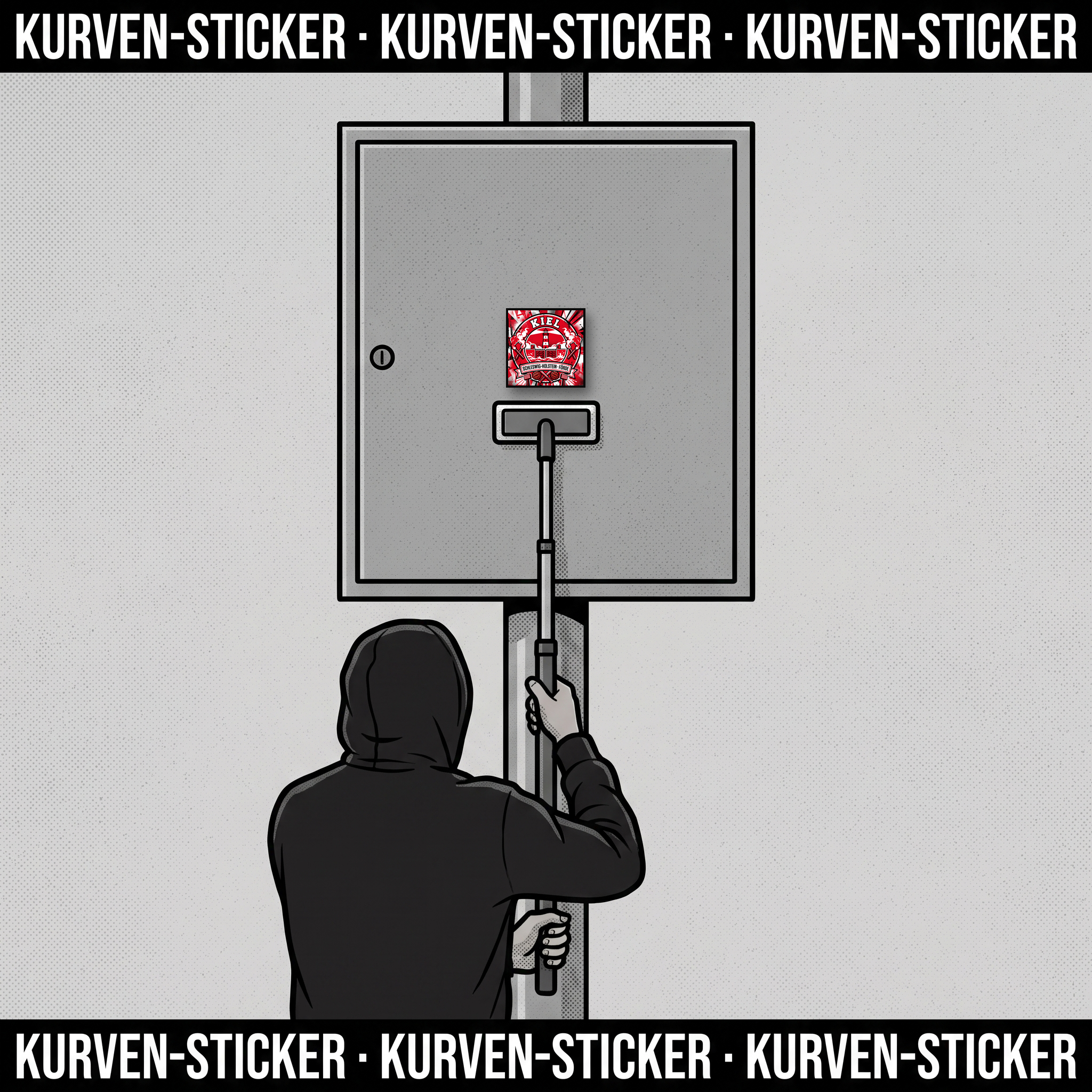 Kiel Ultra Sticker kaufen – Vinyl Sticker für die Kurve, wetterfest – mit Aufkleberstab