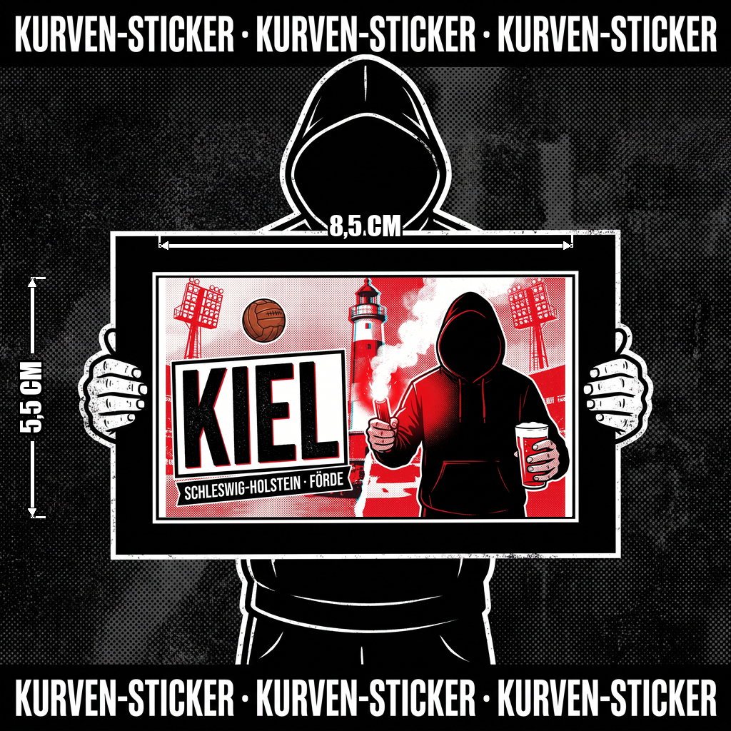 Kiel Fußball Sticker kaufen – Vinyl Sticker für die Kurve, wetterfest