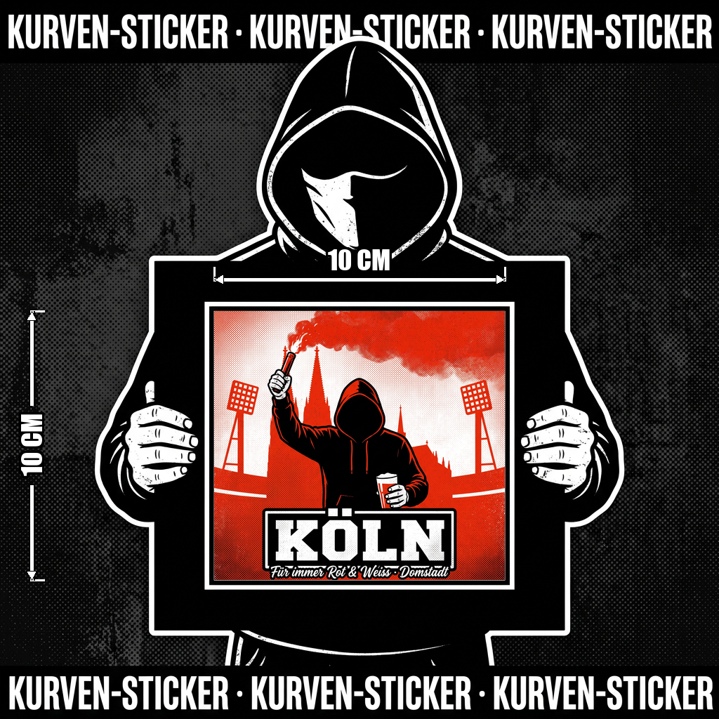 Köln Ultra Aufkleber kaufen – Vinyl Sticker für die Kurve, wetterfest