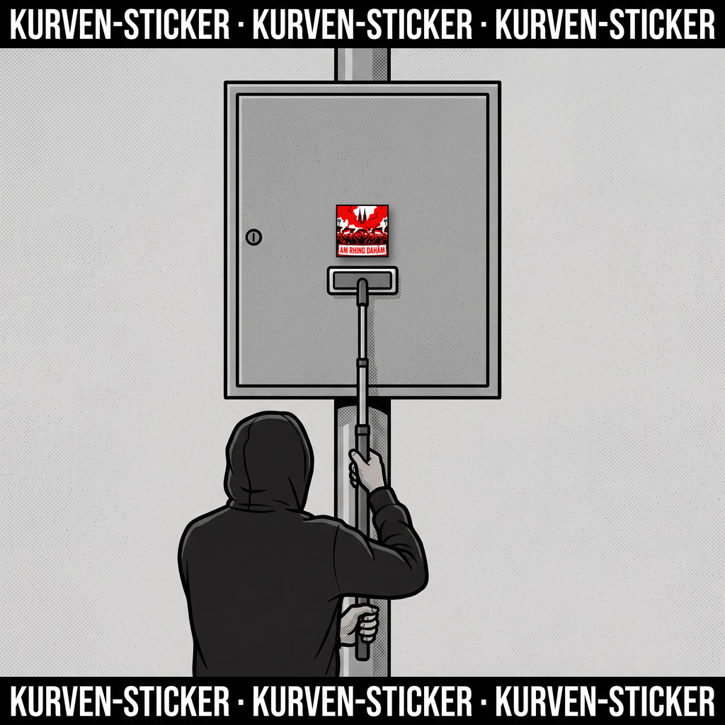 Köln Fußball Sticker kaufen – Vinyl Sticker für die Kurve, wetterfest – mit Sticker-Aufkleberstab