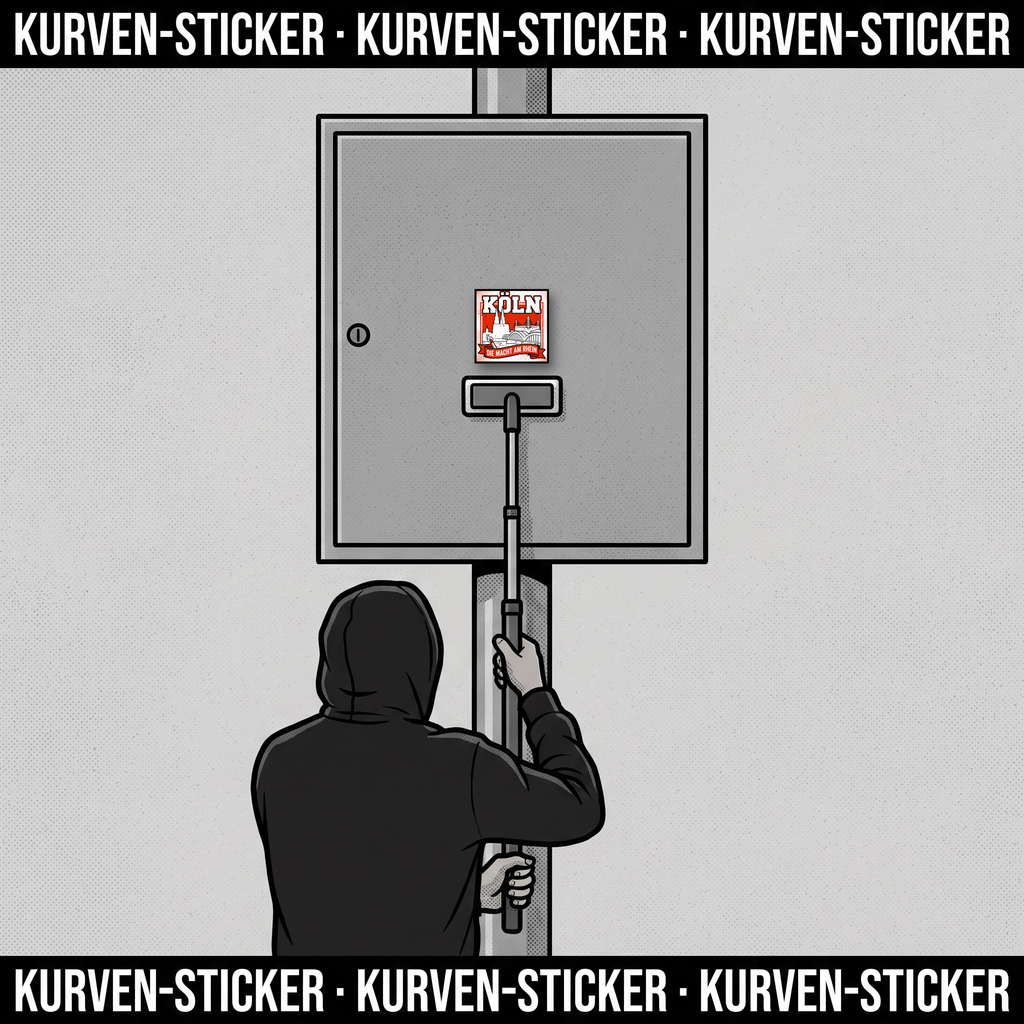 Ultra Aufkleber Köln kaufen – Vinyl Sticker für die Kurve, wetterfest – mit Vinyl-Stickerstab
