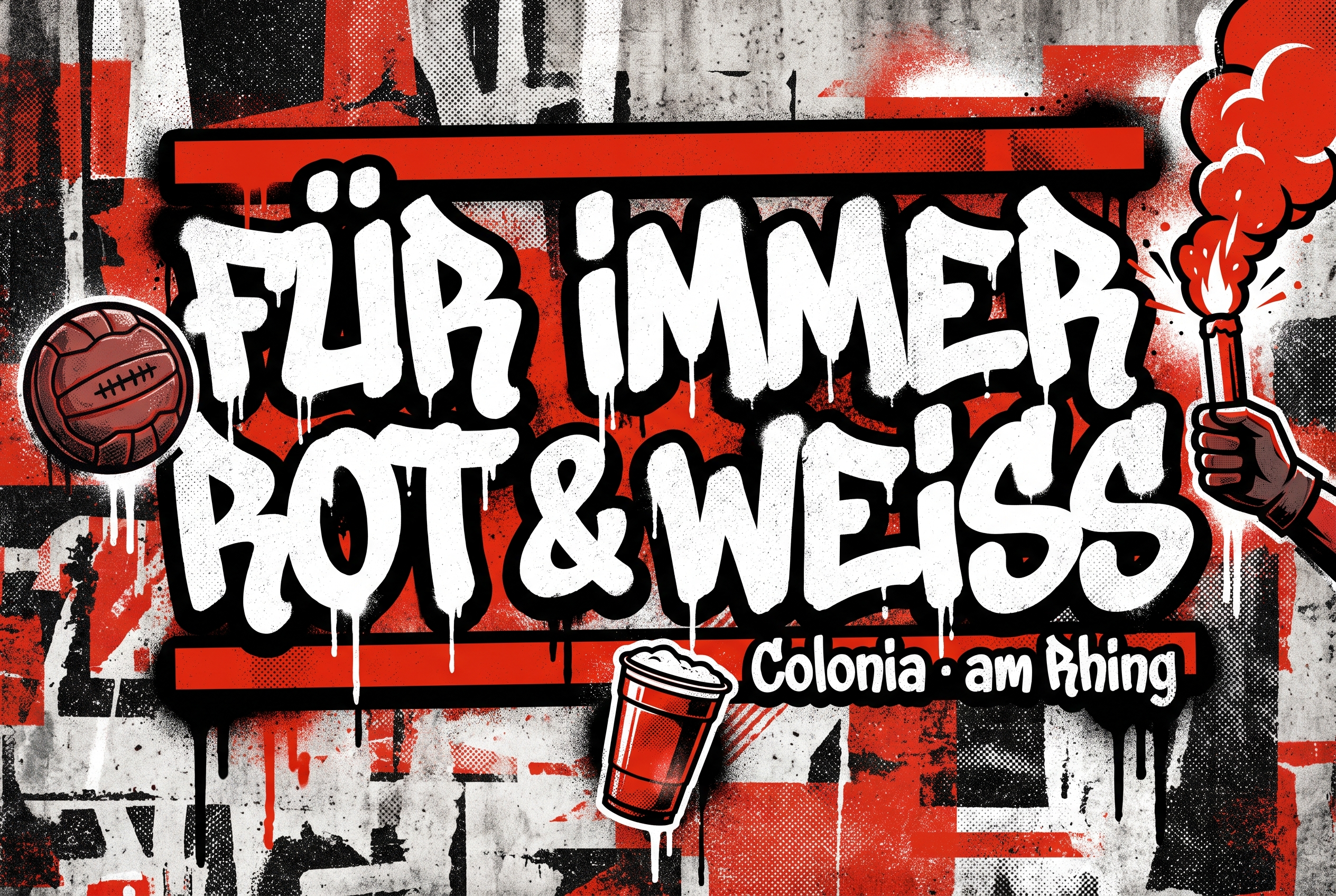 Köln Fußball Aufkleber kaufen – Vinyl Sticker für die Kurve, wetterfest