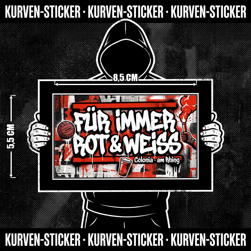 Köln Fußball Aufkleber kaufen – Vinyl Sticker für die Kurve, wetterfest