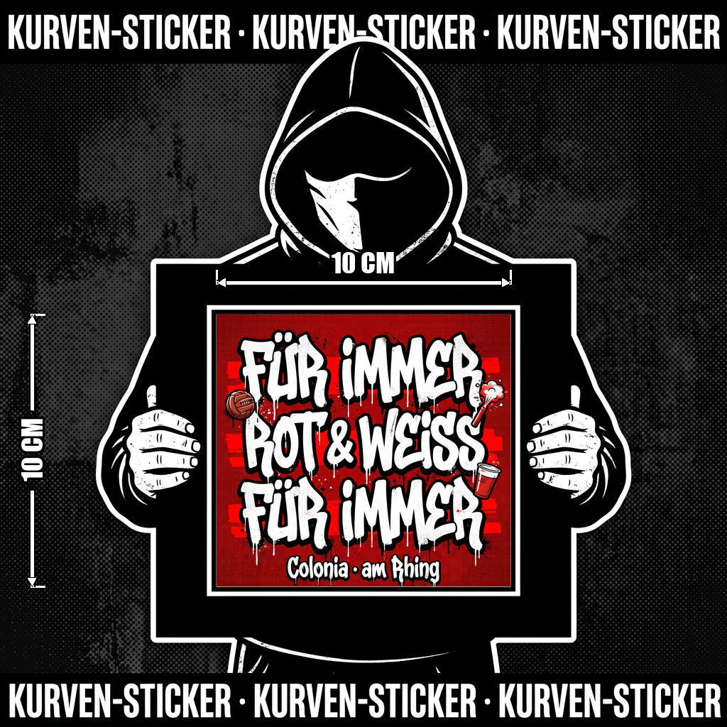 Fan Sticker Köln für den Block kaufen – Vinyl Sticker wetterfest