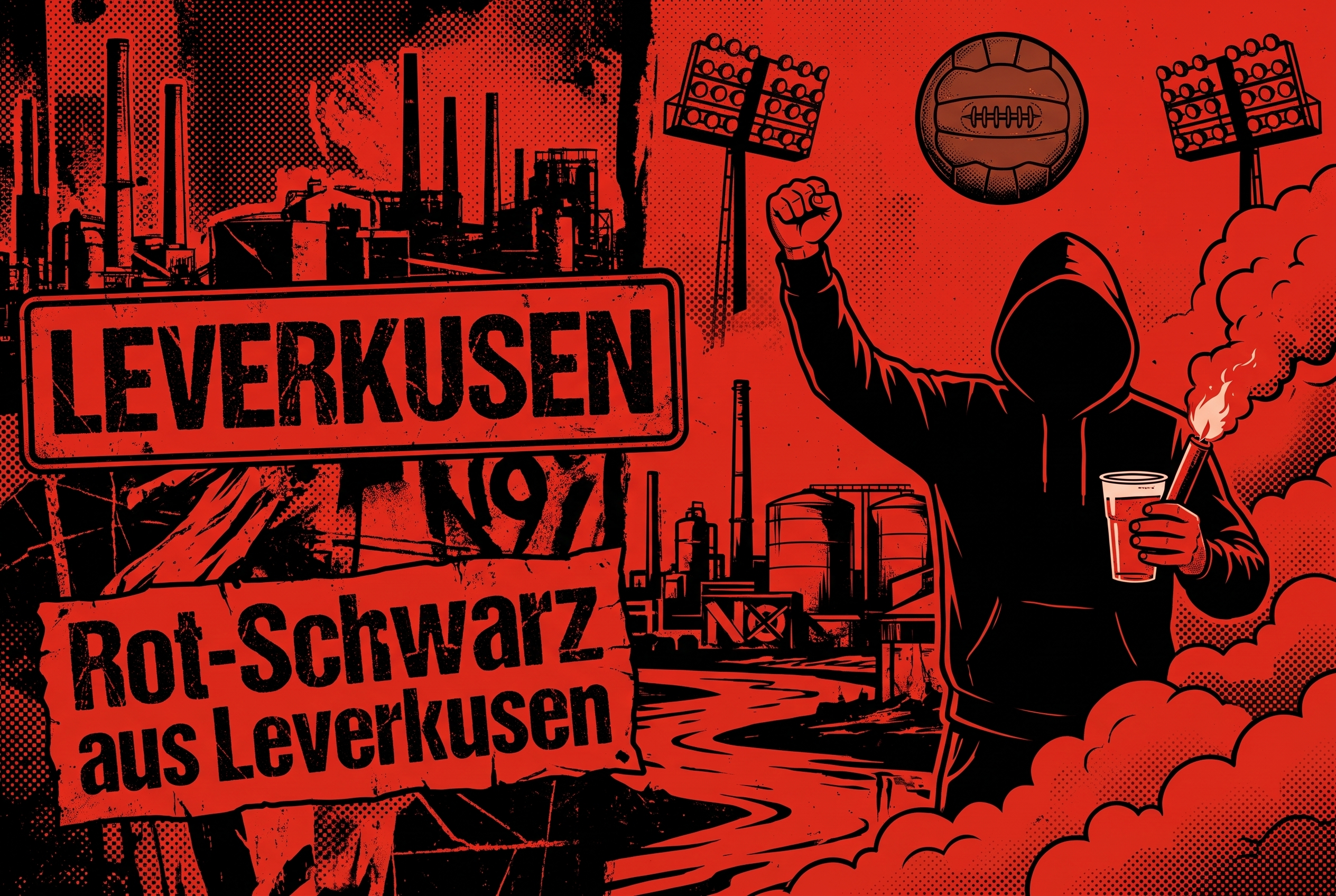 Fußball Aufkleber Leverkusen kaufen – Vinyl Sticker für die Kurve, wetterfest