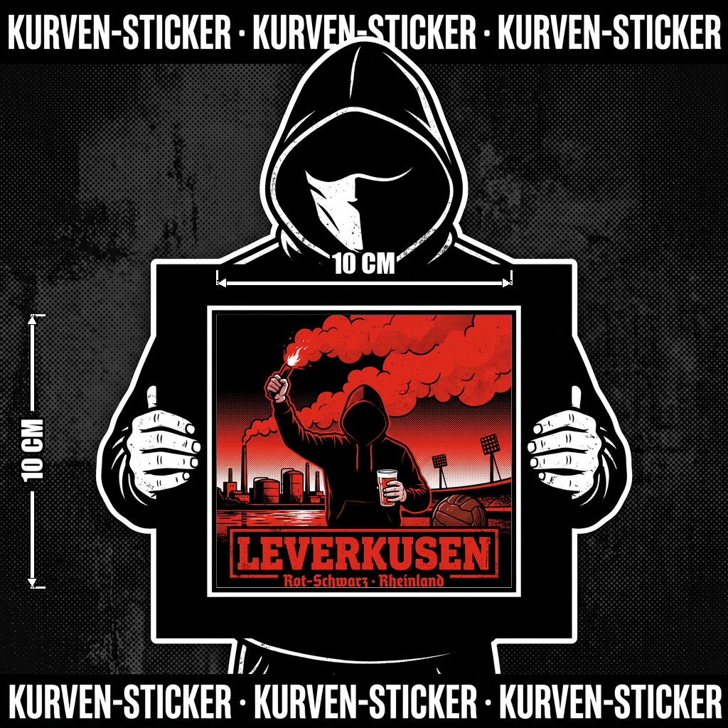 Leverkusen Ultra Aufkleber kaufen – Vinyl Sticker für die Kurve, wetterfest