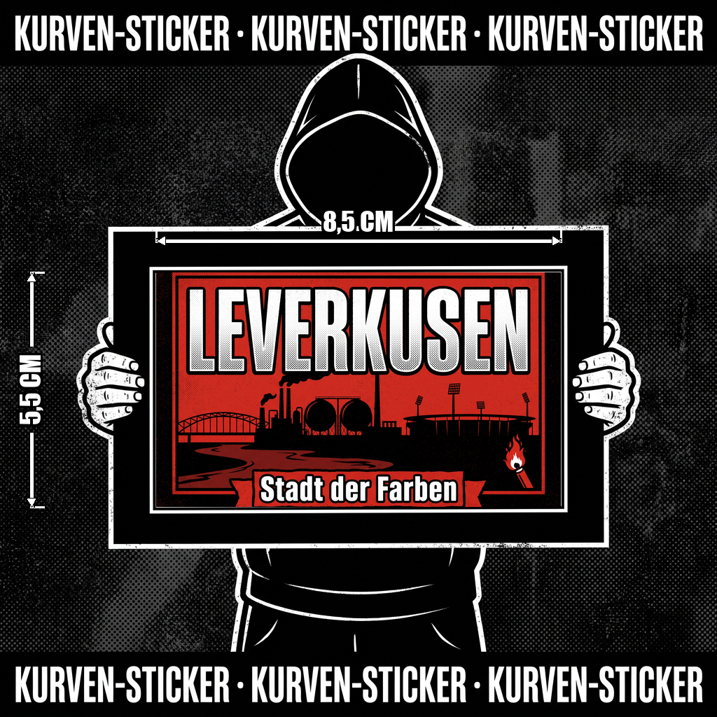 Ultra Sticker Leverkusen kaufen – Vinyl Sticker für die Kurve, wetterfest