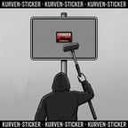 Ultra Sticker Leverkusen kaufen – Vinyl Sticker für die Kurve, wetterfest – mit 1m Aufkleberstab