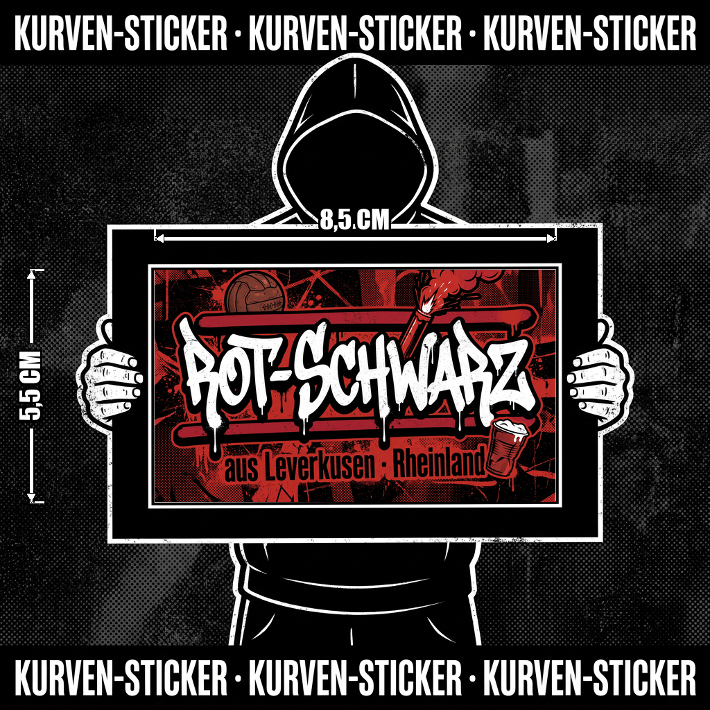 Leverkusen Fußball Aufkleber kaufen – Vinyl Sticker für die Kurve, wetterfest