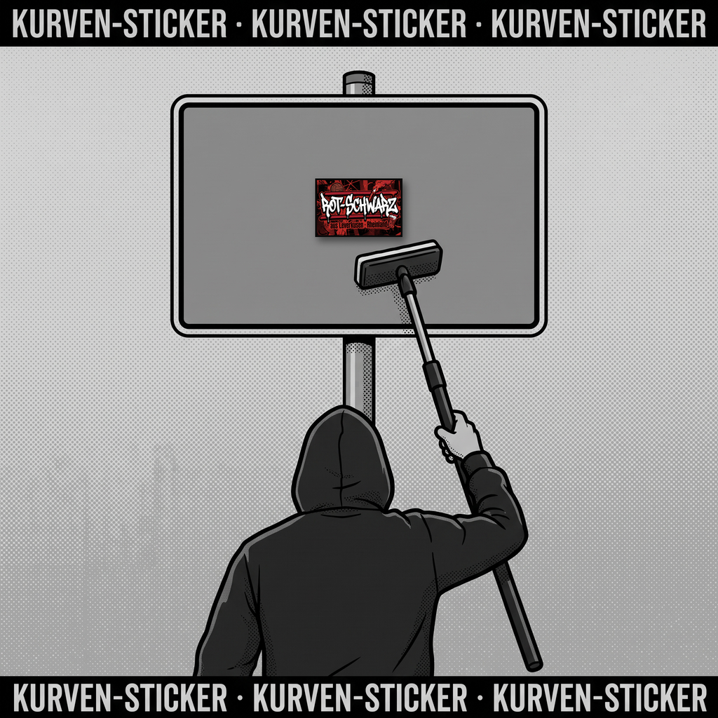 Leverkusen Fußball Aufkleber kaufen – Vinyl Sticker für die Kurve, wetterfest – mit Stickerstab