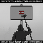 Leverkusen Fußball Aufkleber kaufen – Vinyl Sticker für die Kurve, wetterfest – mit Stickerstab