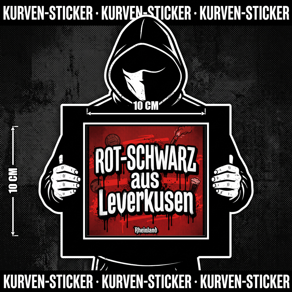 Fußball Sticker Leverkusen kaufen – Vinyl Sticker für die Kurve, wetterfest