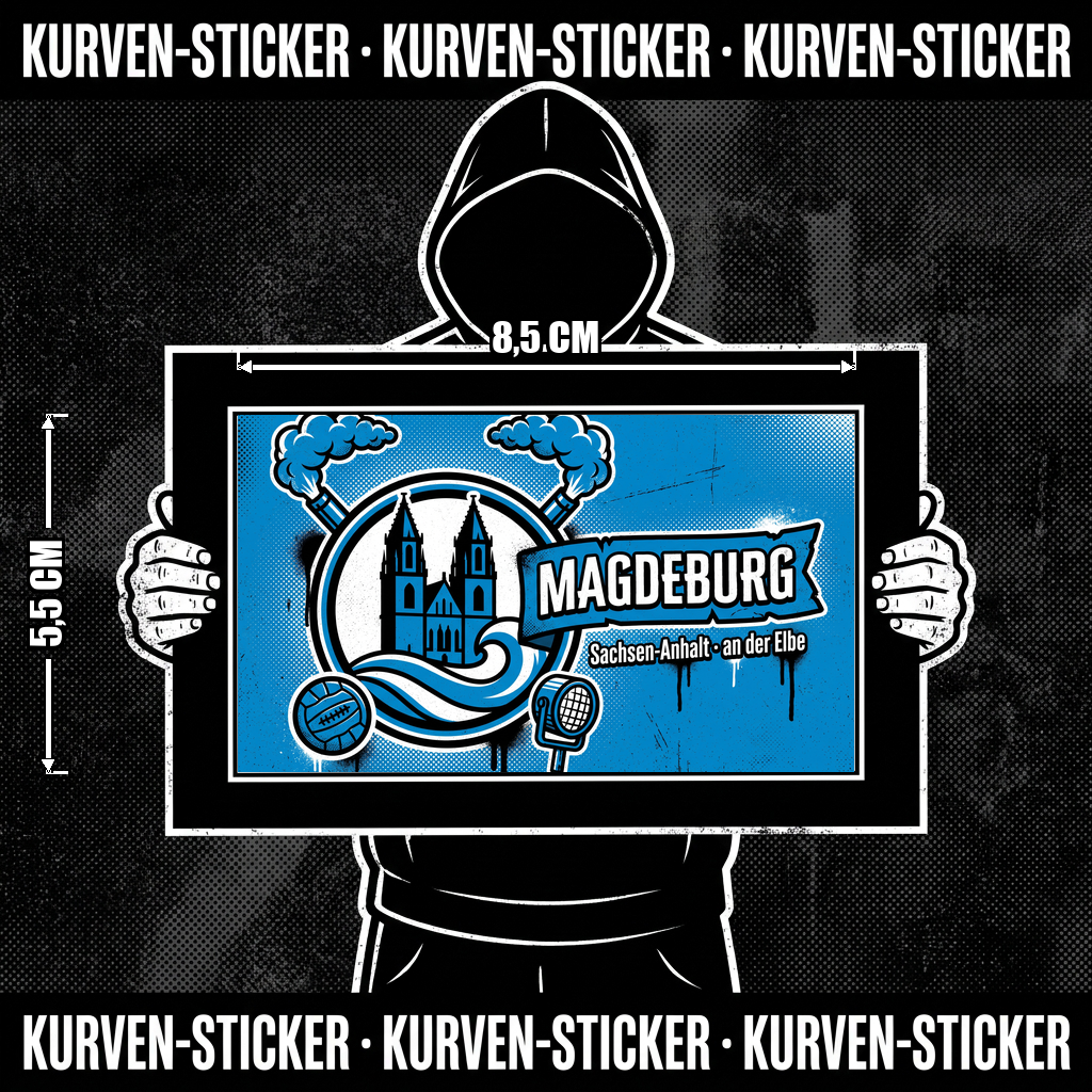 Ultra Sticker Magdeburg kaufen – Vinyl Sticker für die Kurve, wetterfest