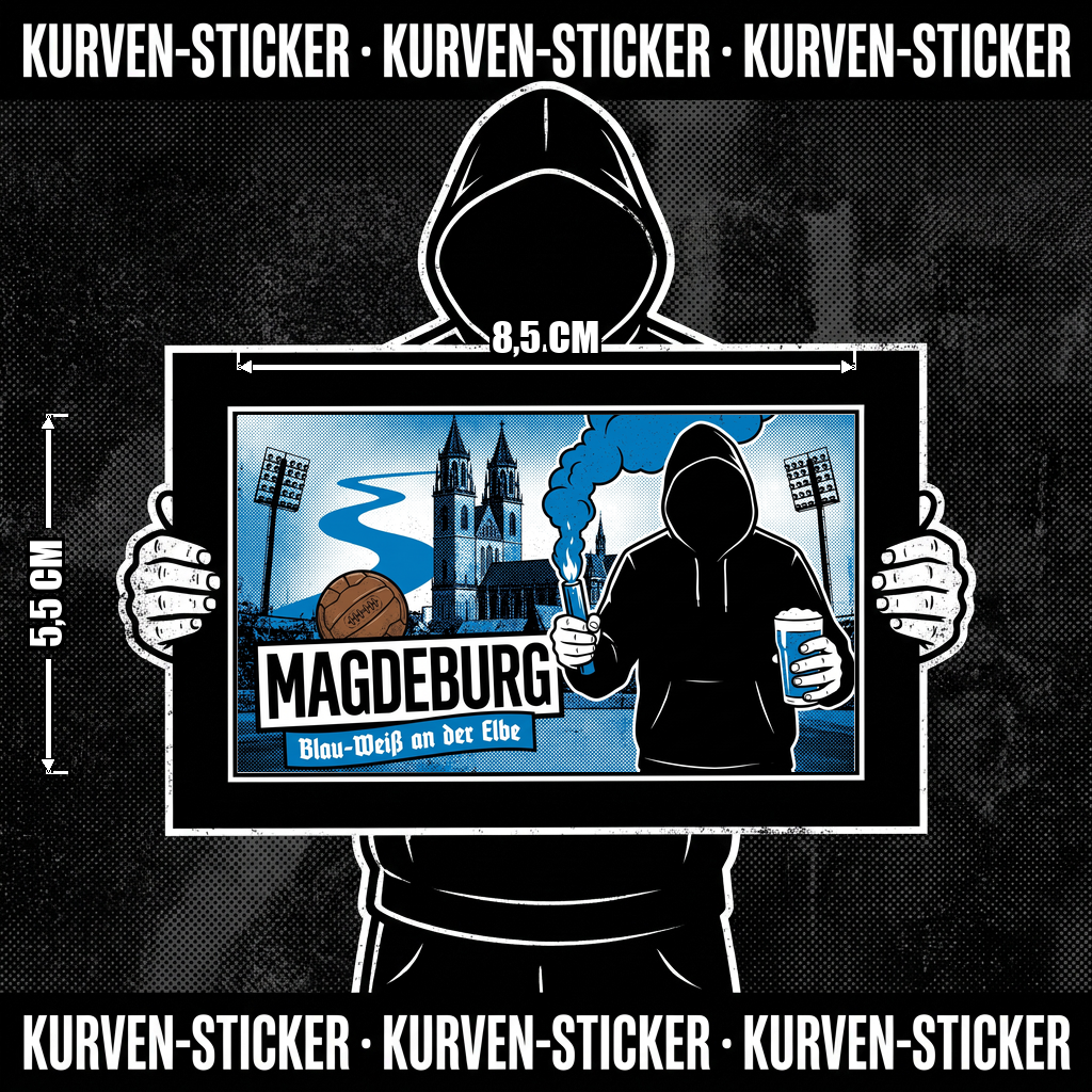 Magdeburg Ultra Aufkleber kaufen – Vinyl Sticker für die Kurve, wetterfest