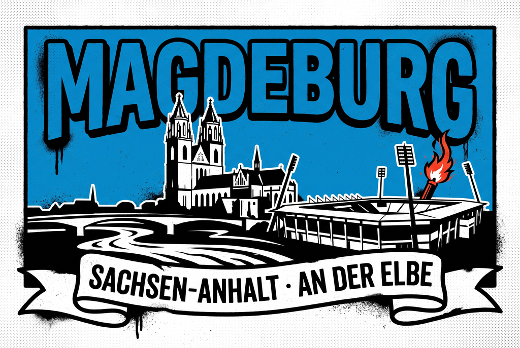 Fußball Sticker Magdeburg kaufen – Vinyl Sticker für die Kurve, wetterfest