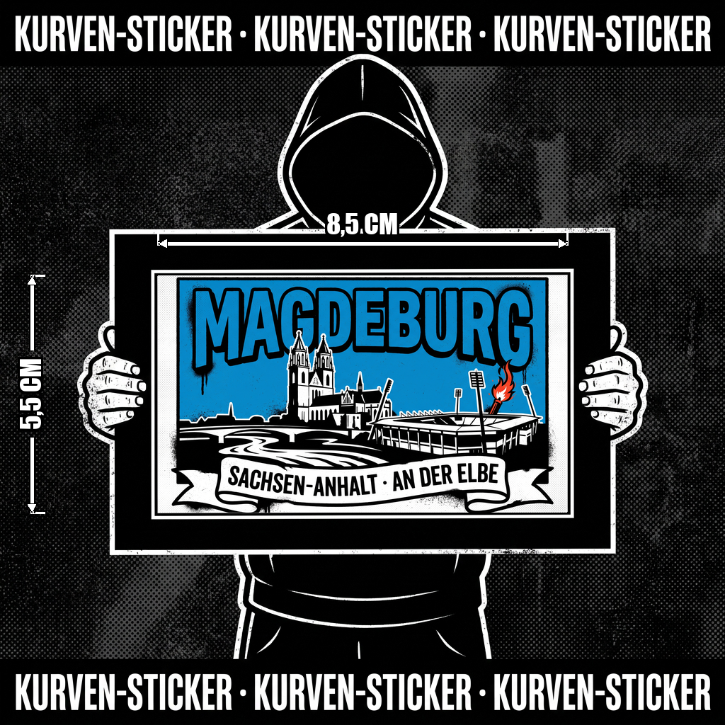 Fußball Sticker Magdeburg kaufen – Vinyl Sticker für die Kurve, wetterfest