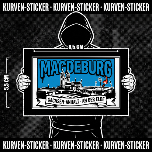 Fußball Sticker Magdeburg kaufen – Vinyl Sticker für die Kurve, wetterfest