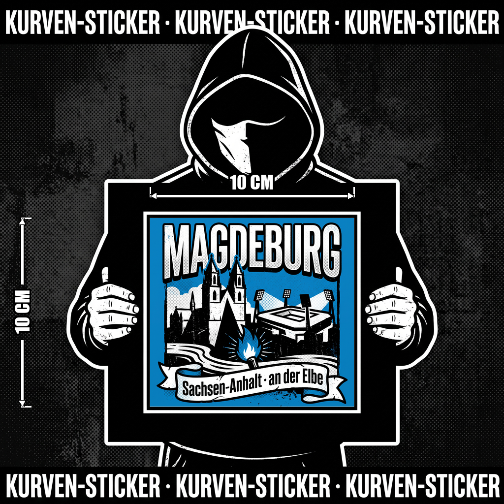 Magdeburg Fußball Aufkleber kaufen – Vinyl Sticker für die Kurve, wetterfest