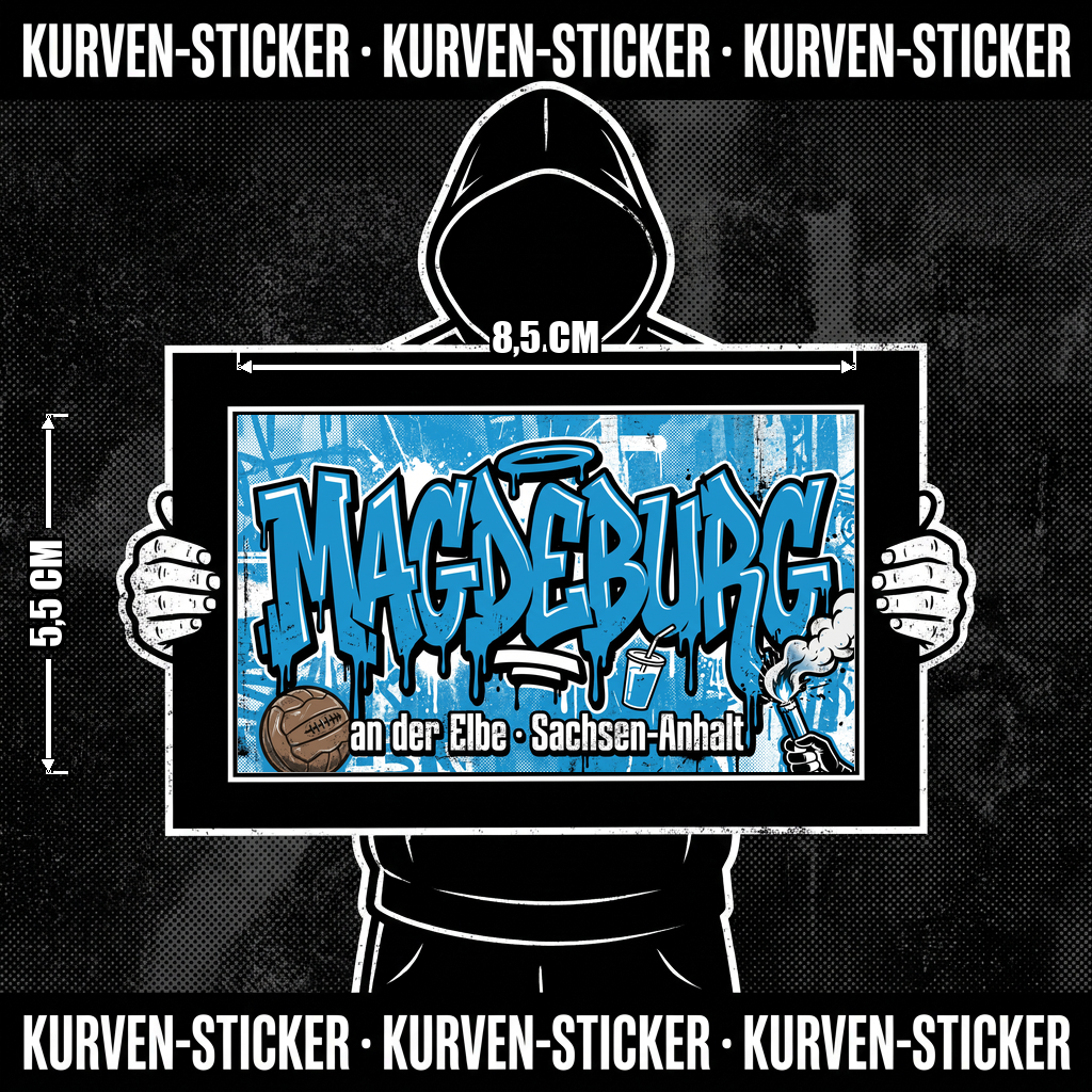 Fußball Magdeburg Aufkleber kaufen – Vinyl Sticker für die Kurve, wetterfest