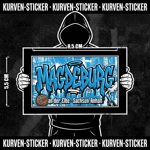 Fußball Magdeburg Aufkleber kaufen – Vinyl Sticker für die Kurve, wetterfest