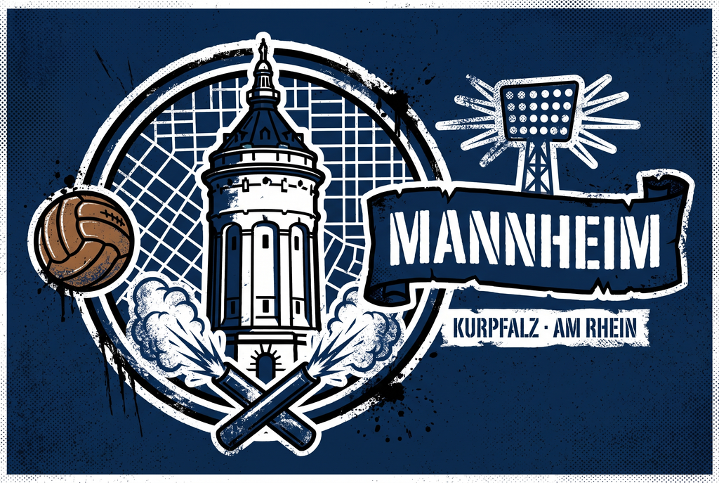 Mannheim Fußball Sticker kaufen – Vinyl Sticker für die Kurve, wetterfest