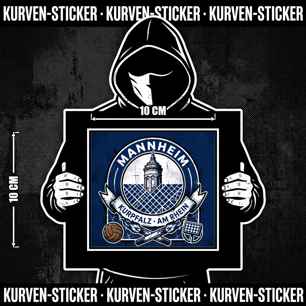 Mannheim Ultra Aufkleber kaufen – Vinyl Sticker für die Kurve, wetterfest – Charakter haelt den Sticker