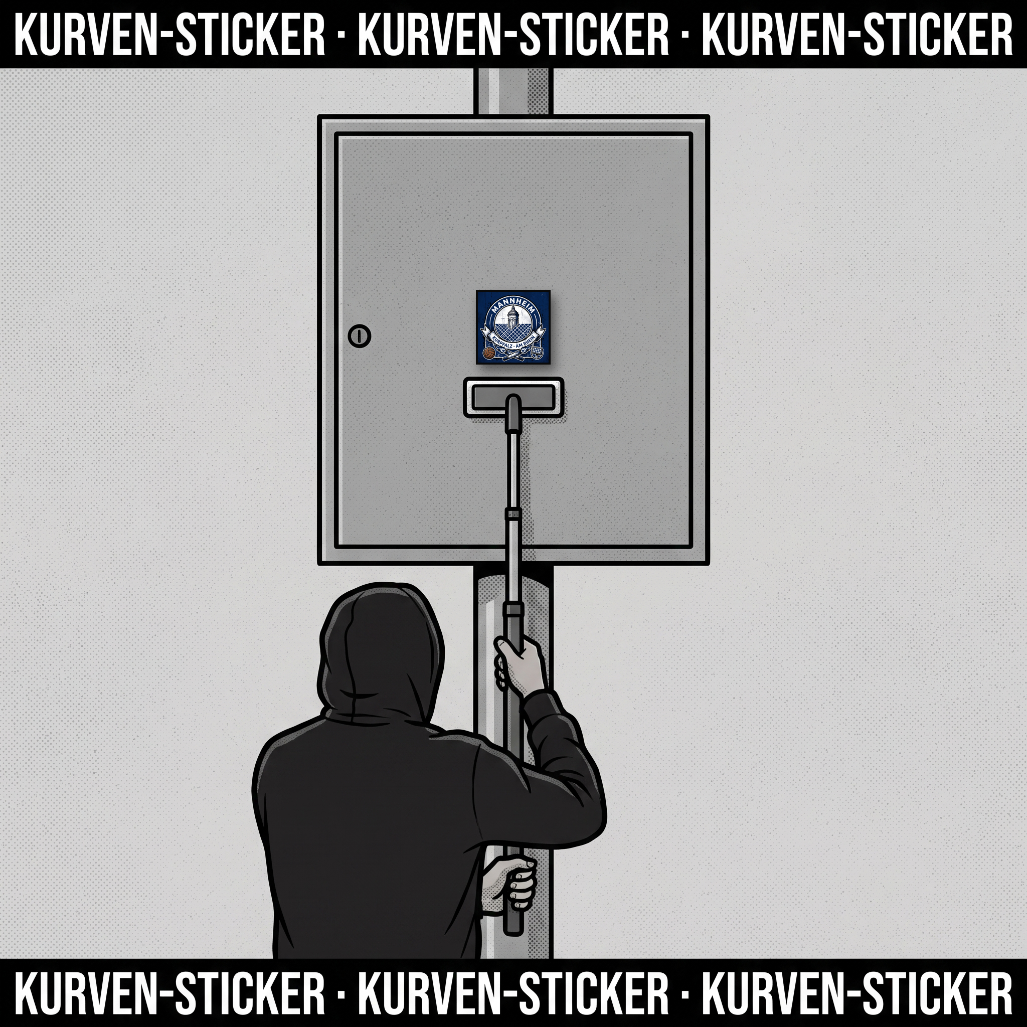 Mannheim Ultra Aufkleber kaufen – Vinyl Sticker für die Kurve, wetterfest – mit Aufkleberstab