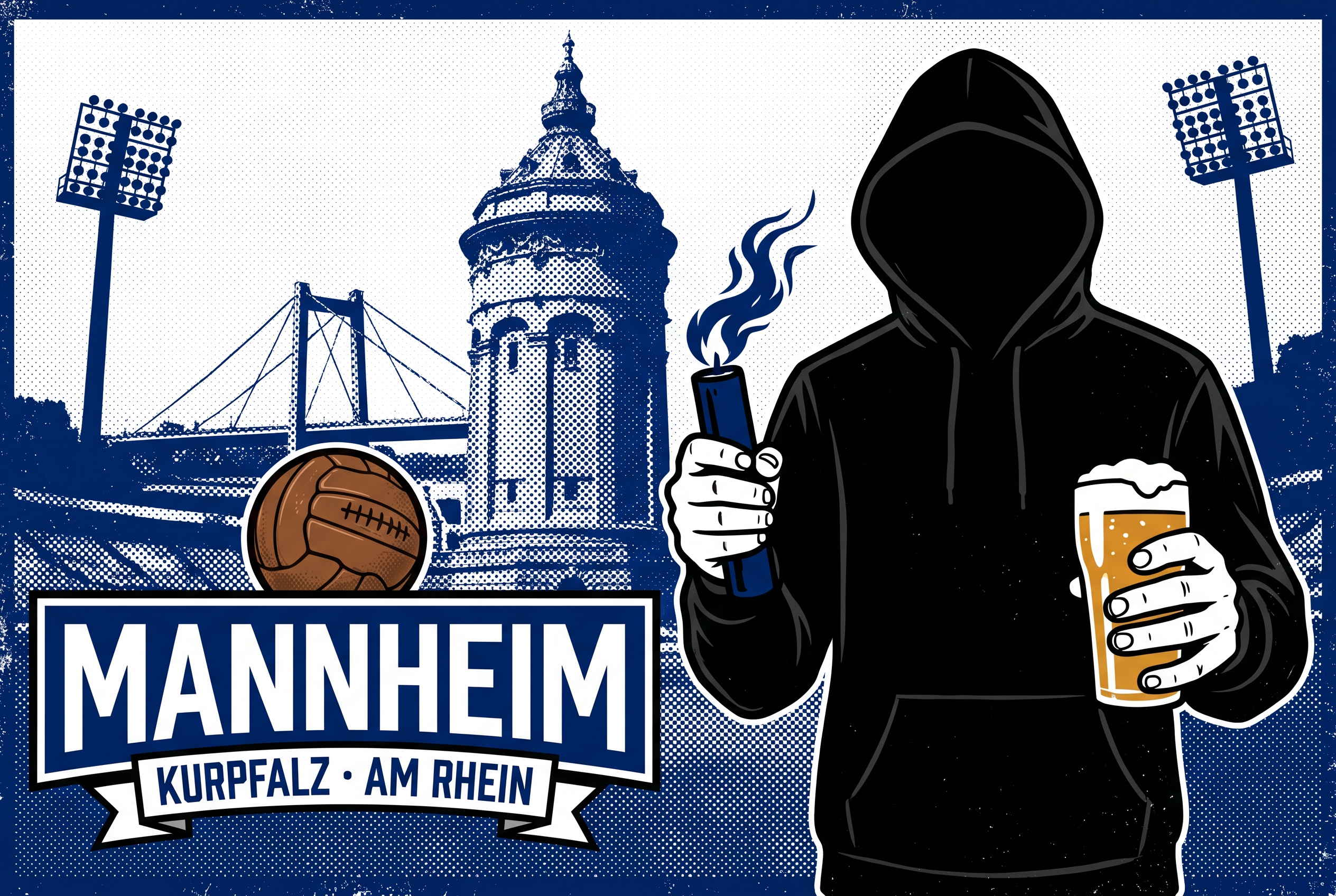 Fußball Aufkleber Mannheim kaufen – Vinyl Sticker für die Kurve, wetterfest