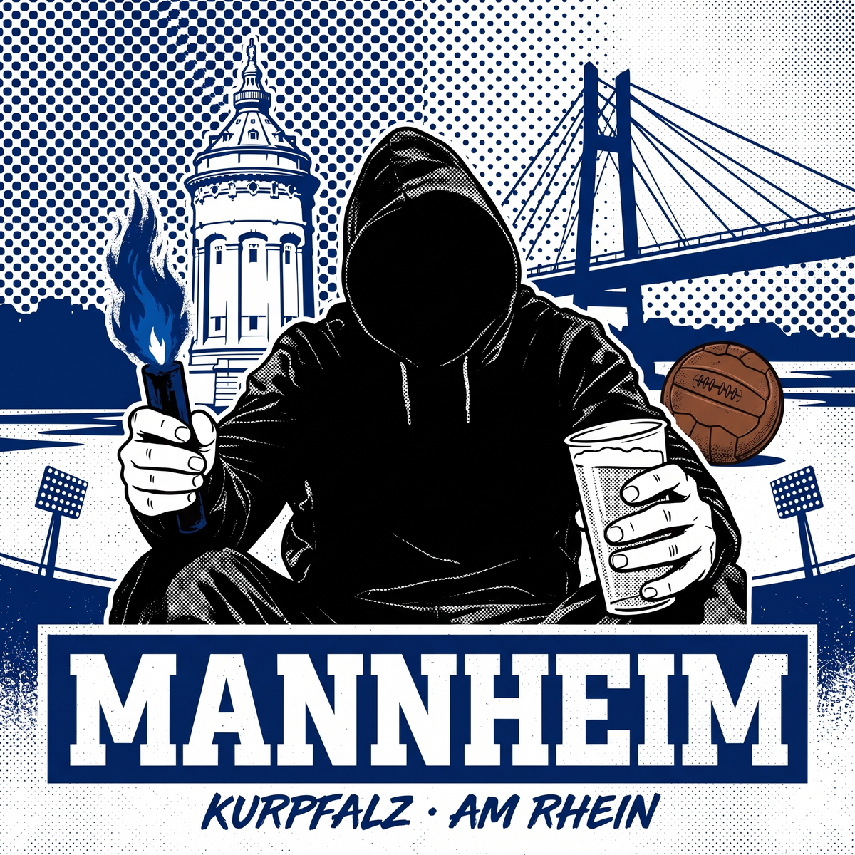 Mannheim Fußball Aufkleber kaufen – Vinyl Sticker für die Kurve, wetterfest