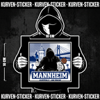 Mannheim Fußball Aufkleber kaufen – Vinyl Sticker für die Kurve, wetterfest – Charakter haelt den Sticker