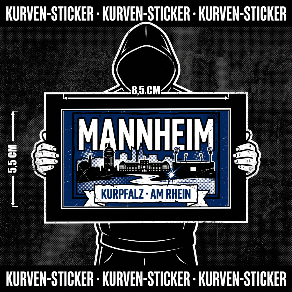 Ultra Aufkleber Mannheim kaufen – Vinyl Sticker für die Kurve, wetterfest – Charakter haelt den Sticker