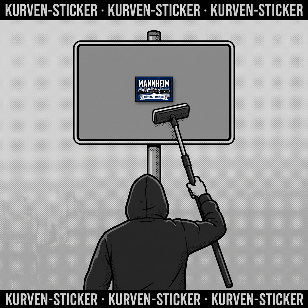 Ultra Aufkleber Mannheim kaufen – Vinyl Sticker für die Kurve, wetterfest – mit 1m Aufkleberstab