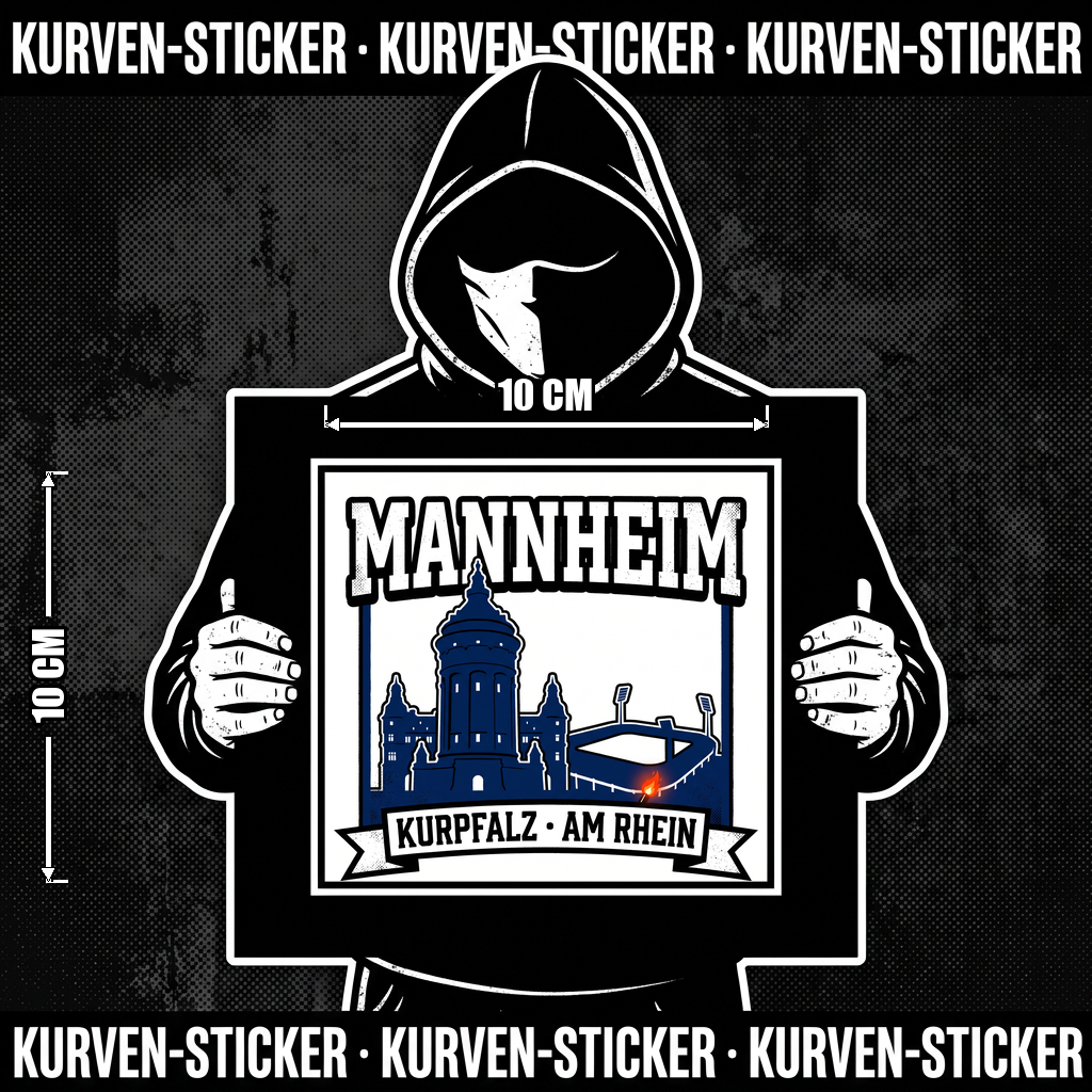 Ultra Sticker Mannheim kaufen – Vinyl Sticker für die Kurve, wetterfest – Charakter haelt den Sticker