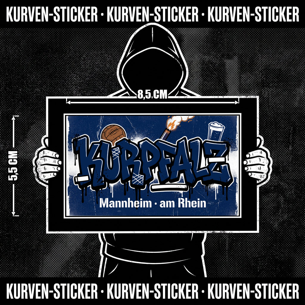 Fußball Sticker Mannheim kaufen – Vinyl Sticker für die Kurve, wetterfest – Charakter haelt den Sticker