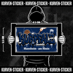 Fußball Sticker Mannheim kaufen – Vinyl Sticker für die Kurve, wetterfest – Charakter haelt den Sticker