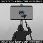 Fußball Sticker Mannheim kaufen – Vinyl Sticker für die Kurve, wetterfest – mit Teleskop-Applikator