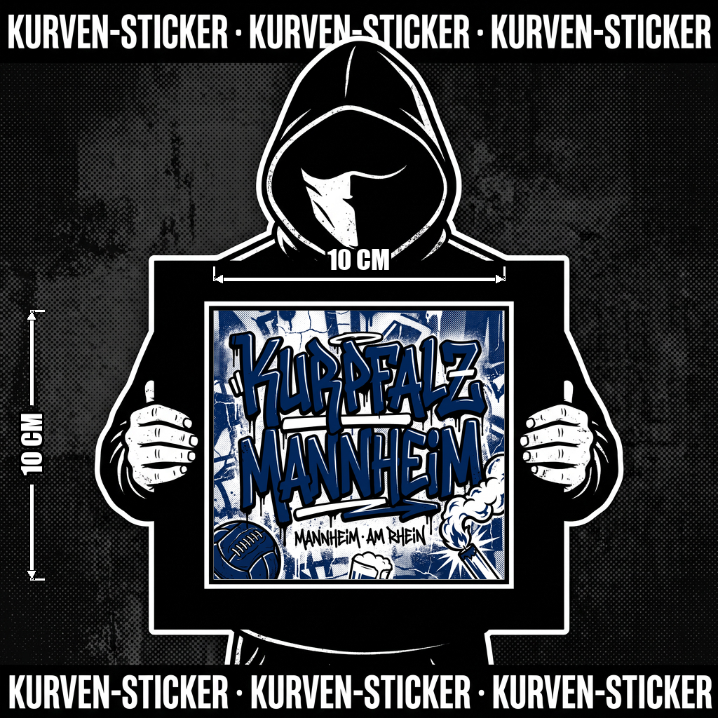 Mannheim Ultra Sticker kaufen – Vinyl Sticker für die Kurve, wetterfest – Charakter haelt den Sticker