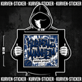 Mannheim Ultra Sticker kaufen – Vinyl Sticker für die Kurve, wetterfest – Charakter haelt den Sticker