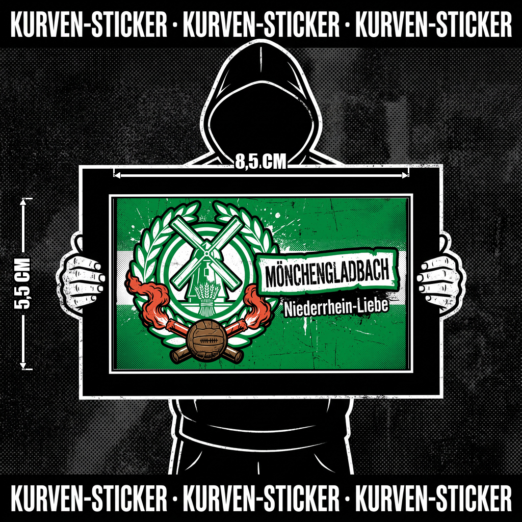 Ultra Aufkleber Mönchengladbach kaufen – Vinyl Sticker für die Kurve, wetterfest